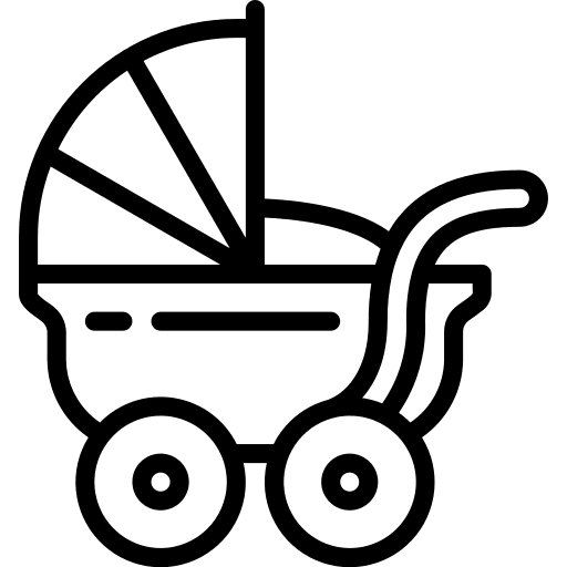 Pushchair buggy baby carriage stroller icon