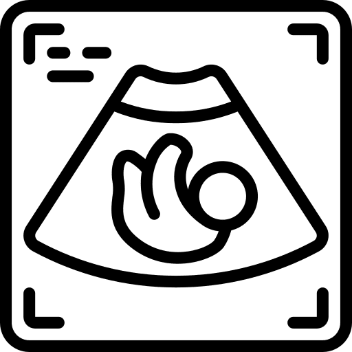 Ultrasound pregnancy baby hospital icon