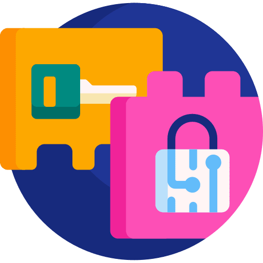 Decryption binary code coded decrypt icon