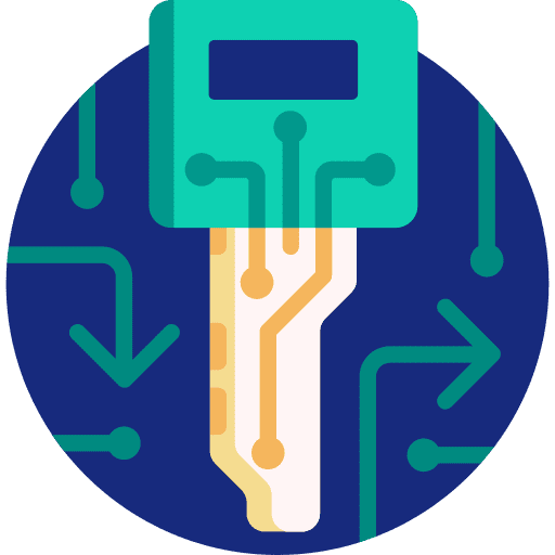 Digital key password security key icon