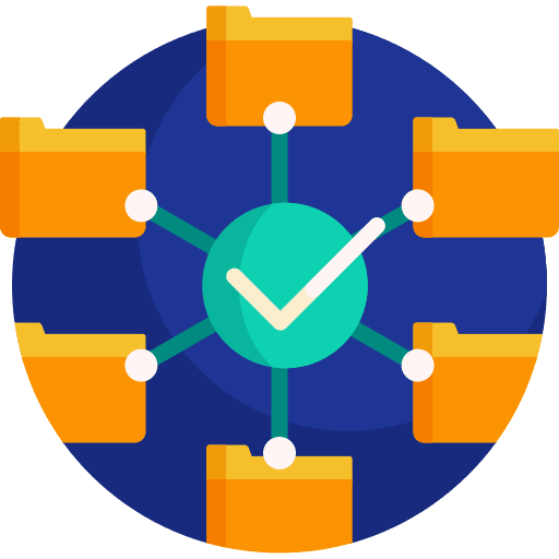 Multi signature key blockchain lock icon
