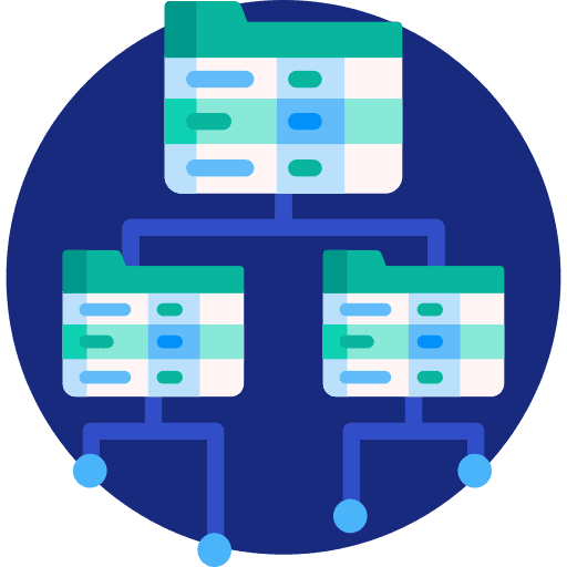 Hierarchy flow order organization icon