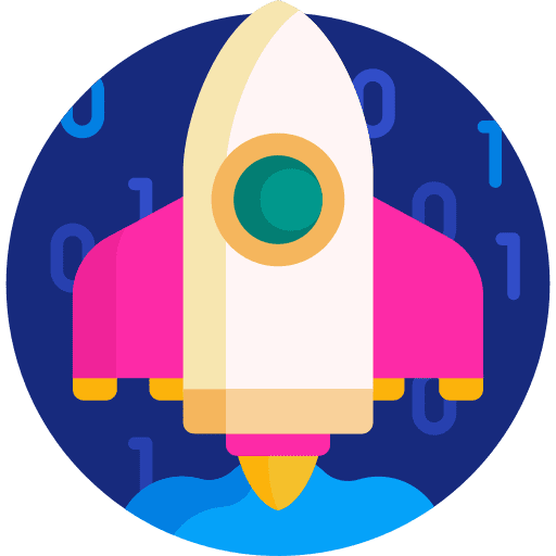Rocket startup space spaceship icon