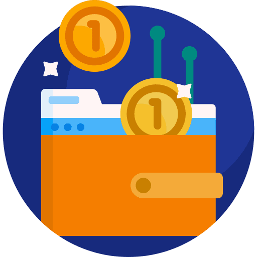 Wallet holder notes card icon