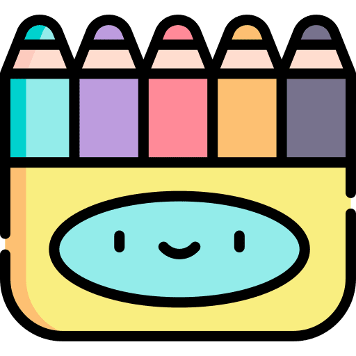 Color pencils school art and design art icon