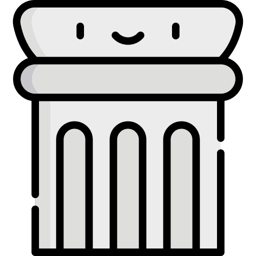 Column adornment art and design elegant icon