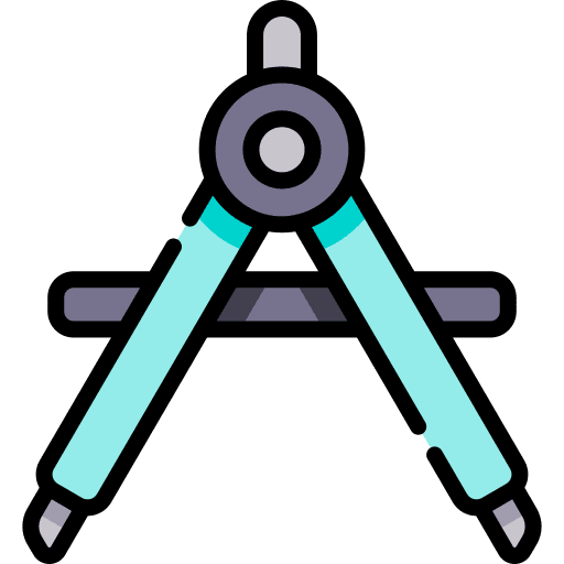 Compass school materials drawing draw icon