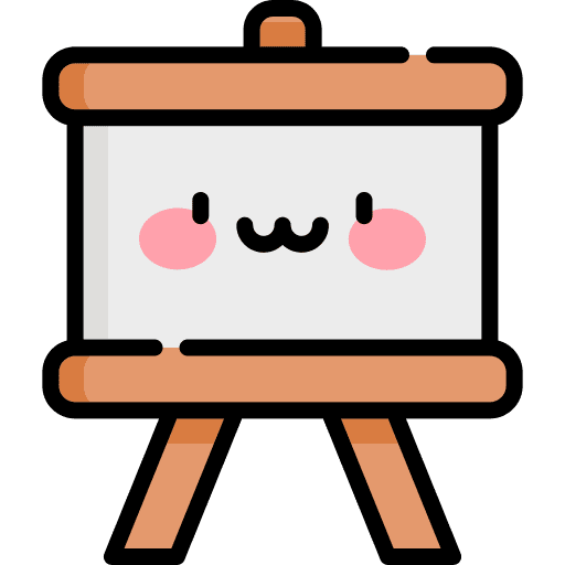 Easel canvas art art and design icon