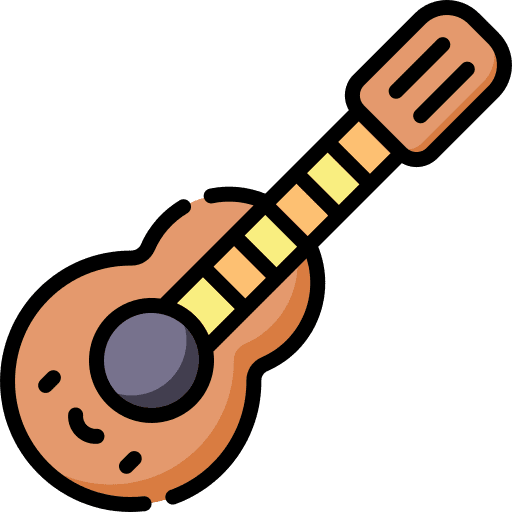 Guitar music orchestra music and multimedia icon