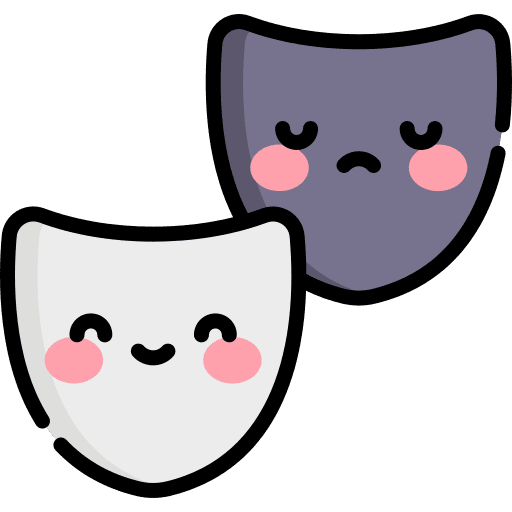 Theater theatre mask tragedy icon