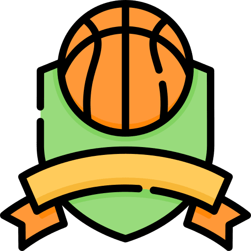 Basketball sports and competition reward badge icon