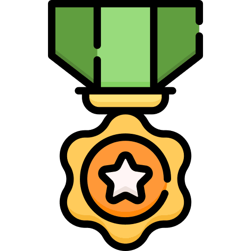 Medal reward sports and competition award icon