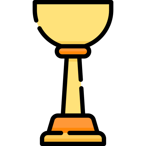 Trophy reward sports and competition winner icon