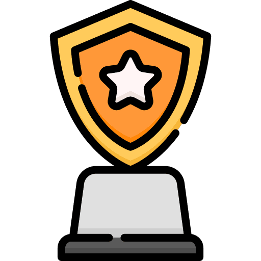 Trophy sports and competition shield cup icon