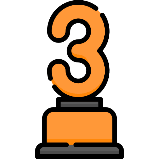 Trophy three bronze competition icon