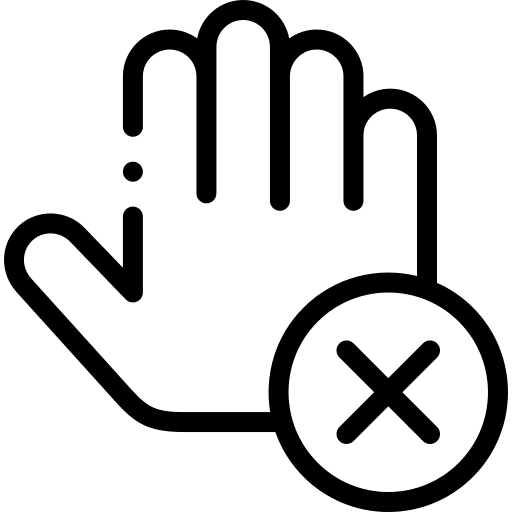 Dont touch prohibited dont touch smartphone icon