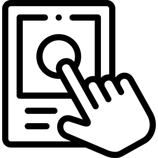 Emergency activation fire button press icon