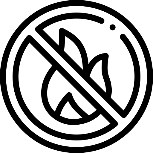 No fire forbidden signaling no fire icon