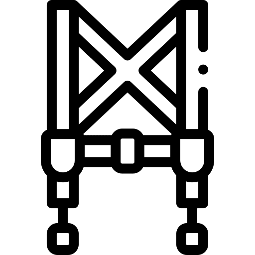 Safety harness safety security sports and competition icon