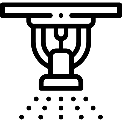 Sprinkle protection fire water icon