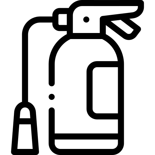 Fire extinguisher fire protection security icon