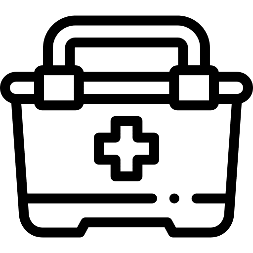 First aid hospital health security icon