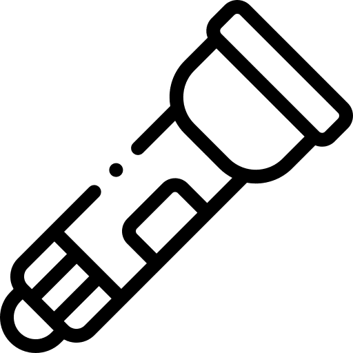 Flashlight maintenance flashlight tool icon
