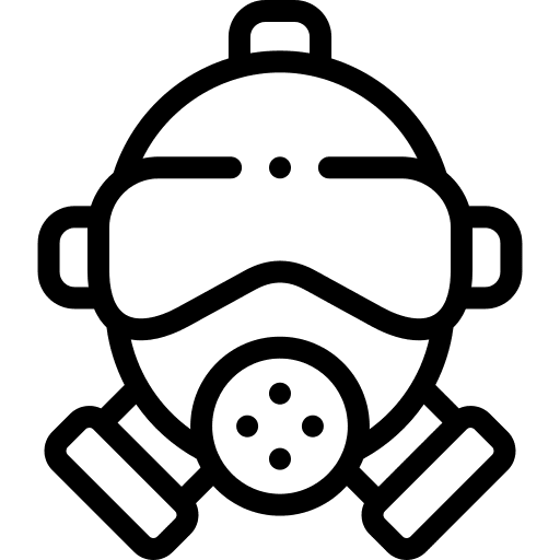 Gas mask security respirator gas mask icon