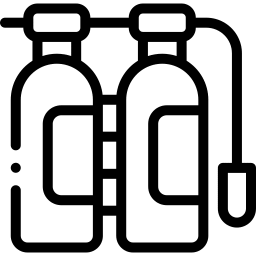 Oxygen tube oxygen tube security scuba diving icon