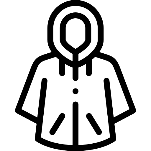 Raincoat clothes raincoat security icon