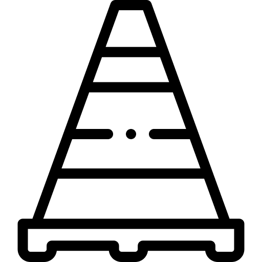 Cone bollards security construction and tools icon