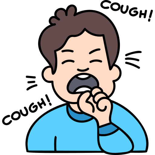 Cough coronavirus cold healthcare and medical icon
