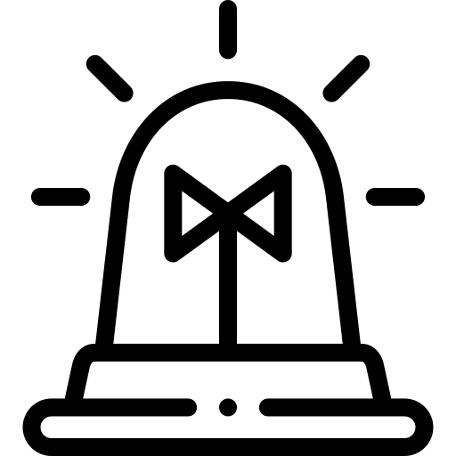 Siren alarm security warning icon