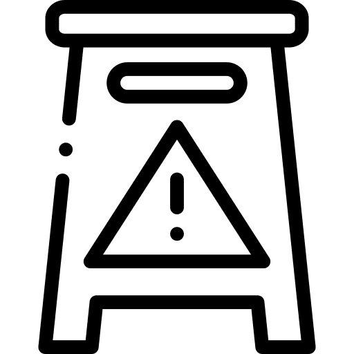 Wet floor danger security signaling icon