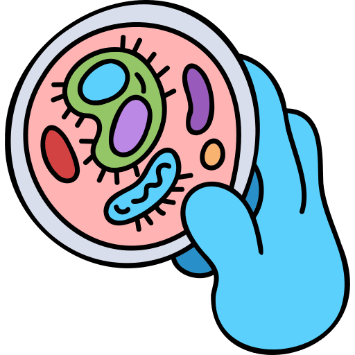 Bacteria healthcare and medical coronavirus bacteria icon