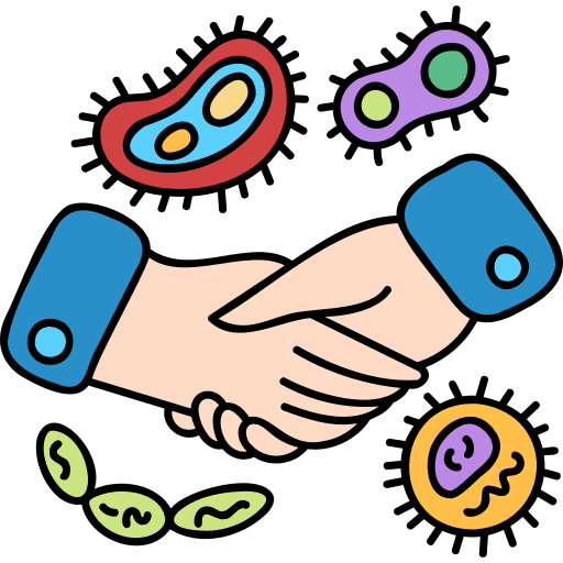 Handshake bacteria handshake virus icon