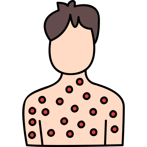 Skin disease virus healthcare and medical man icon
