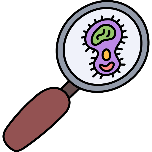 Virus biology healthcare bacteria icon