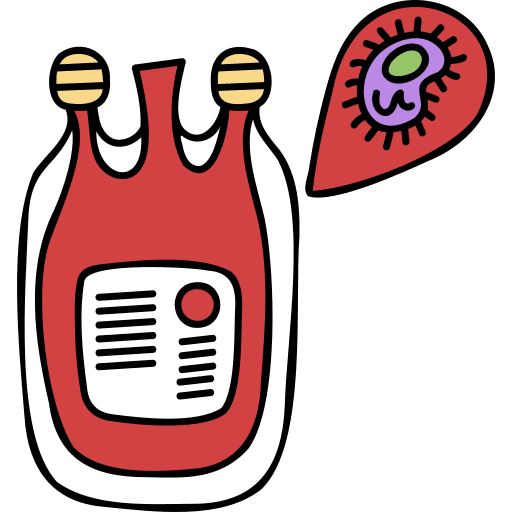 Blood blood donation infection icon