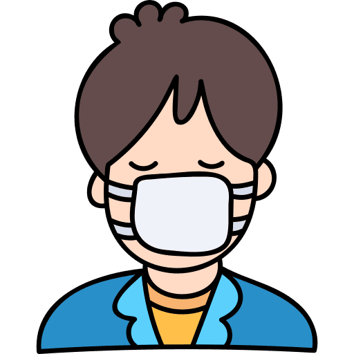 Man illness sterilization sick person icon