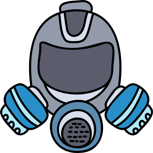 Respirator healthcare and medical security mask icon