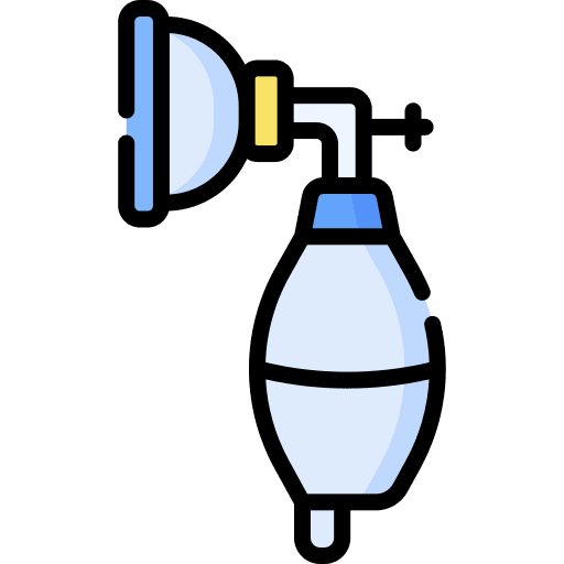 Respirator healthcare and medical emergency mask icon