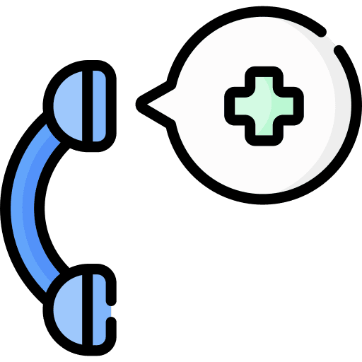 Emergency call hospital phone healthcare and medical phone receiver icon