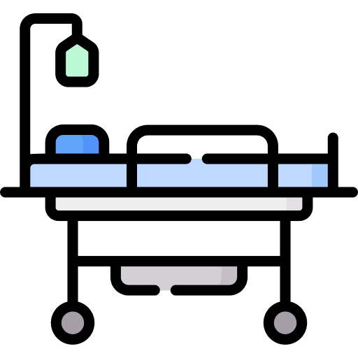Stretcher healthcare and medical emergency medical stretcher icon