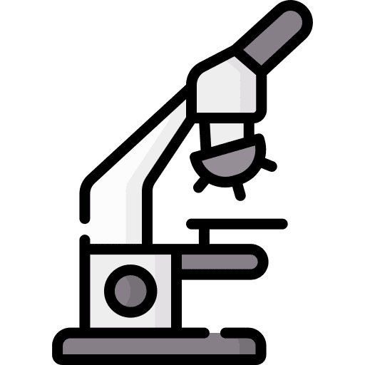 Microscope science healthcare and medical observation icon