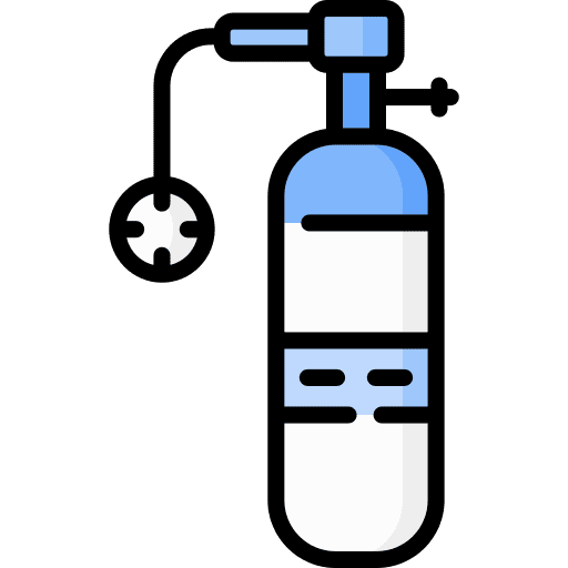 Oxygen healthcare and medical oxygen tanks oxygen icon