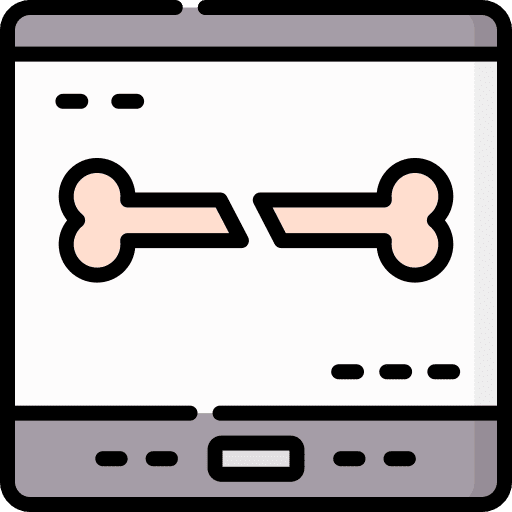 X ray bones x ray medical icon
