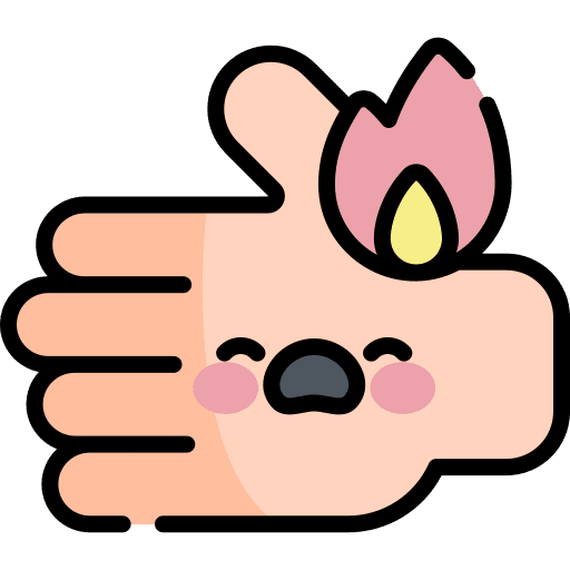 Burn flame element burning icon