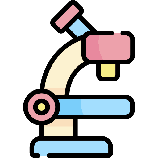 Microscope science education medical icon