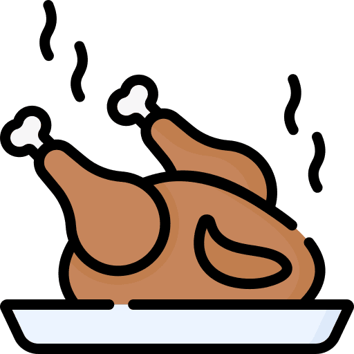 Boiled chicken leg chicken boiled icon